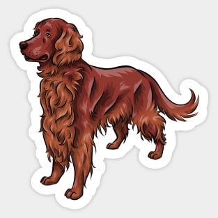 Irish Red Setter Dog Sticker